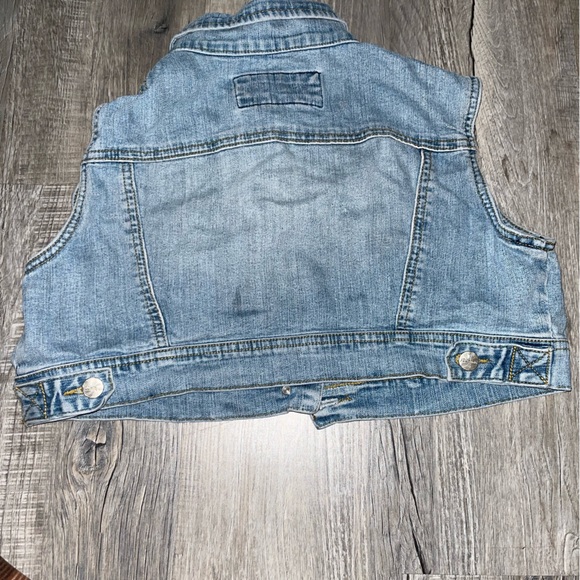 Younique Light Blue Denim Sleeveless jacket vest - Picture 3 of 3
